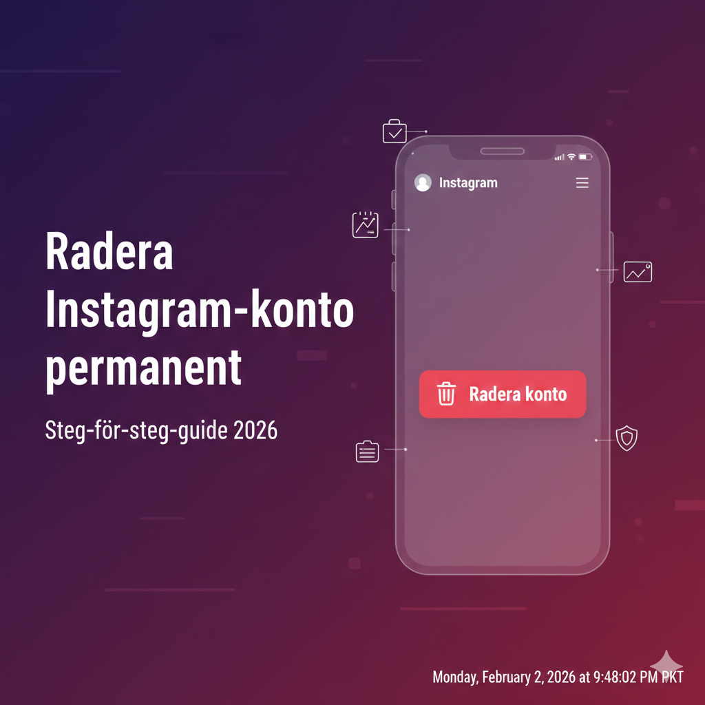Radera Instagram-konto permanent – Steg-för-steg-guide 2026